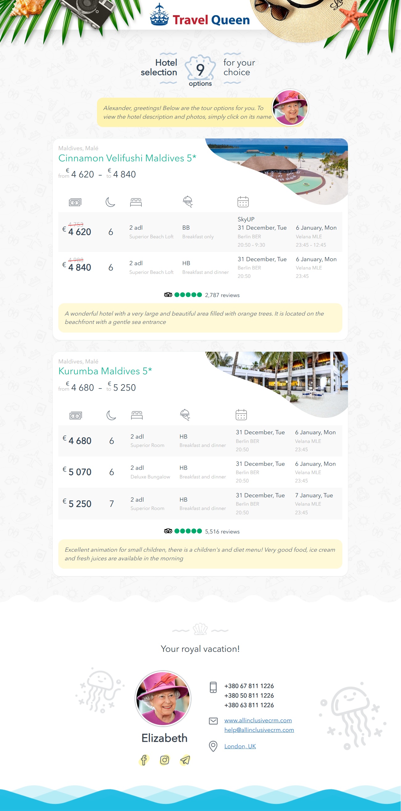 Tours proposal